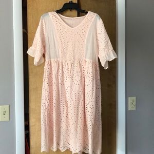 Pink Eyelet Dress